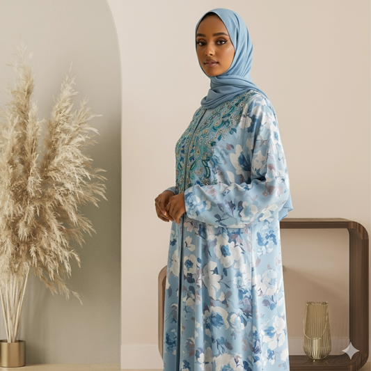 Scattered Fabric Abaya