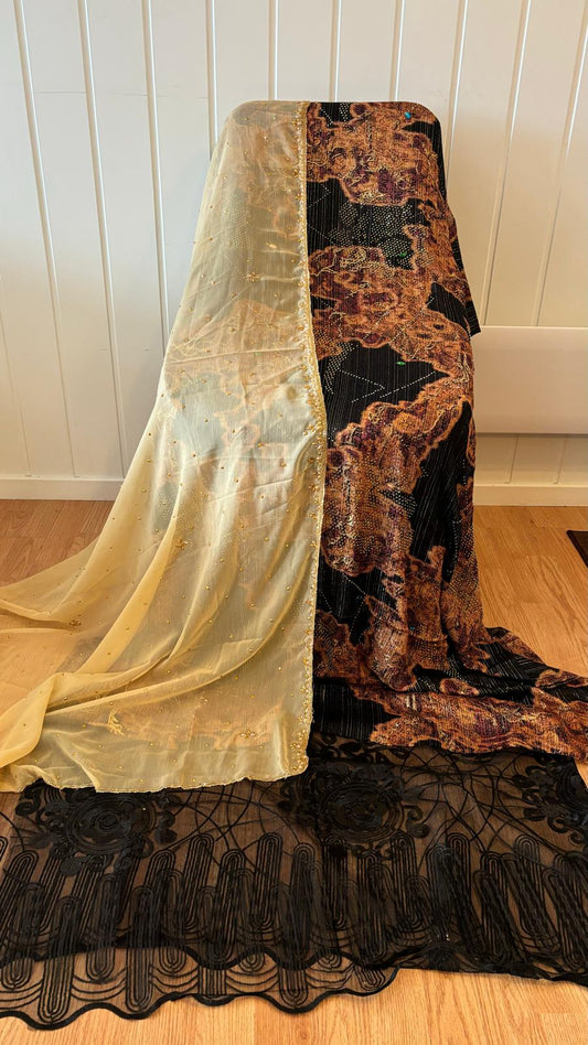 Gold Georgette Ensemble