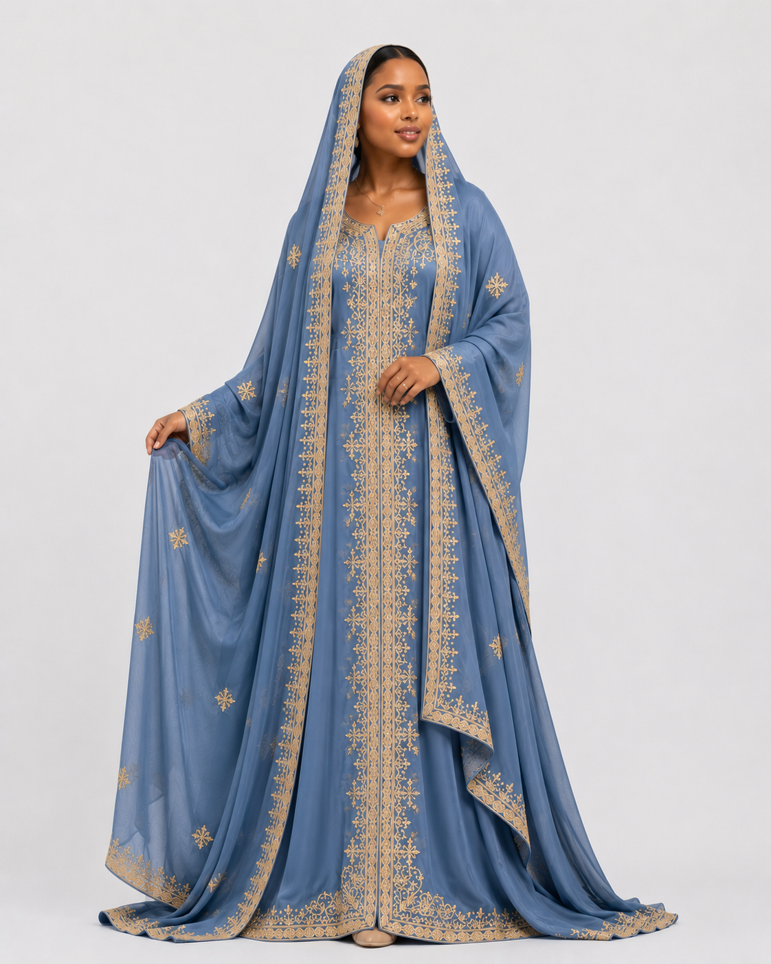 Scattered Fabric Abaya